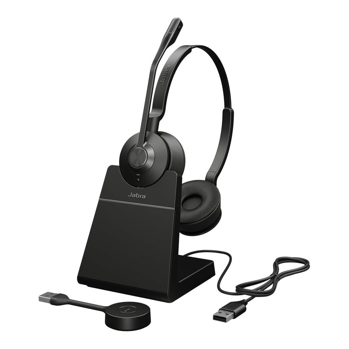 Jabra Engage 55 SE - USB-A UC Stereo (Include Stand), EMEA/APAC, Wireless, 40 - 16000 Hz, Office/Call center, 83 g, Headset, Black