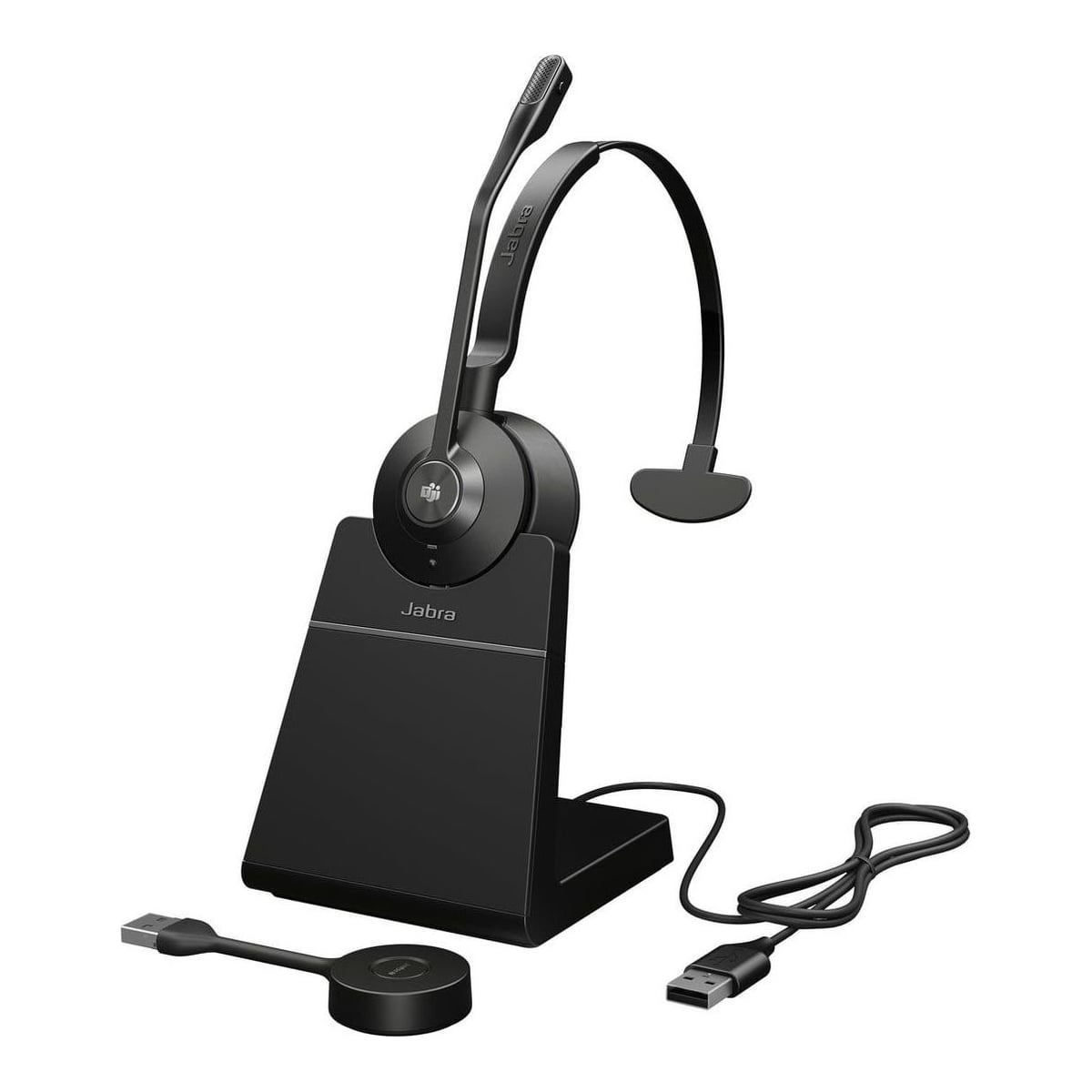 Jabra Engage 55 SE - USB-A MS Mono (Include Stand), EMEA/APAC, Wireless, 40 - 16000 Hz, Office/Call center, 57 g, Headset, Black