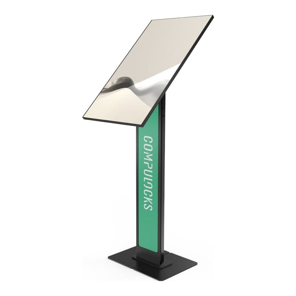 Compulocks Brandable VESA Floor Stand for Screens Up to 32 Inches - Black, 81.3 cm (32"), Universal, Universal screens up to 32", Black, Steel, Floor