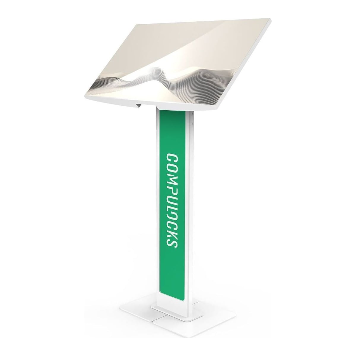 Compulocks Brandable VESA Floor Stand for Screens Up to 32 Inches - White, White, 81.3 cm (32"), Universal, Universal screens up to 32", White, 75 x 75,100 x 100 mm
