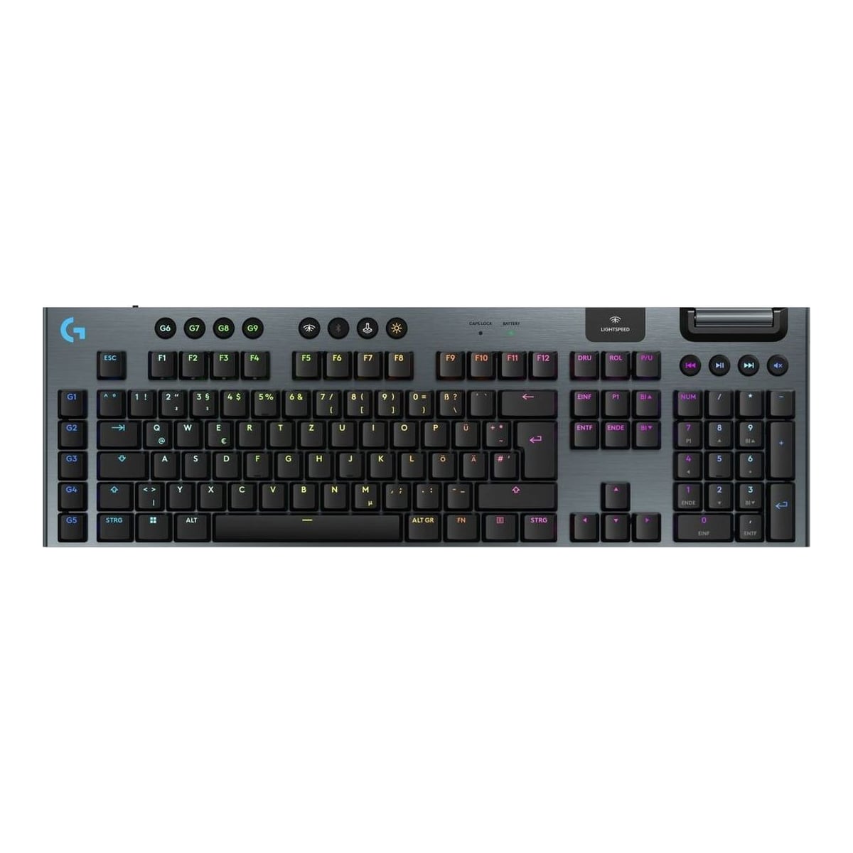 Logitech G 920-012671, Wired & Wireless, RF Wireless + Bluetooth, Mechanical, QWERTZ, LED, Black