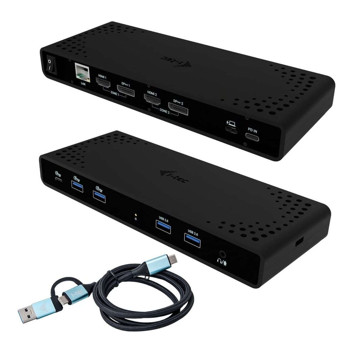 i-tec Universal Dual 4K Display Docking Station + Power Delivery 85W, Wired, USB 3.2 Gen 1 (3.1 Gen 1) Type-C, 85 W, 10,100,1000 Mbit/s, Black, 5 Gbit/s