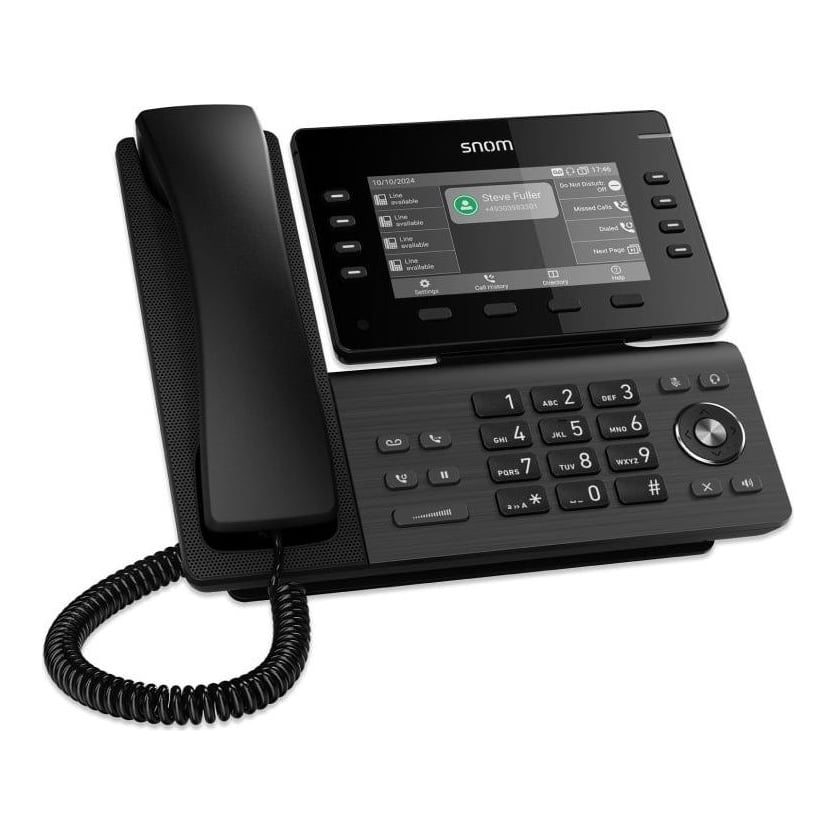 Snom Technology Snom D812, IP Phone, Black, Desk/Wall, Linux, TFT, 12.7 cm (5")