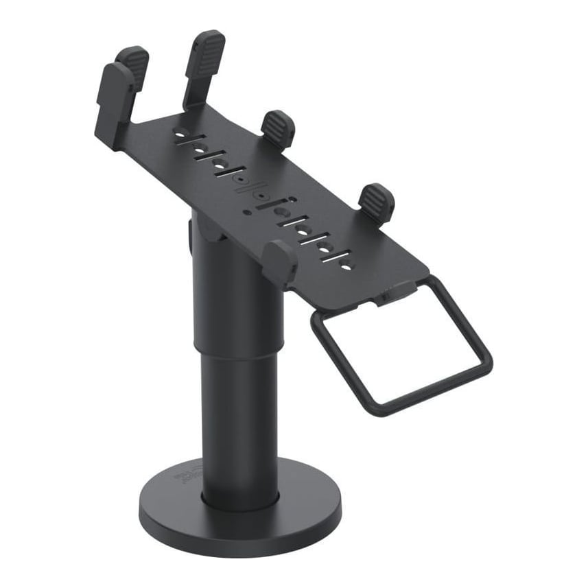 Ergonomic Solutions SpacePole Payment Verifone P200 & P400 DuraTilt® SP1, 120mm (with handle), POS mount, Black, Metal, 210°, 10 - 70°, VeriFone