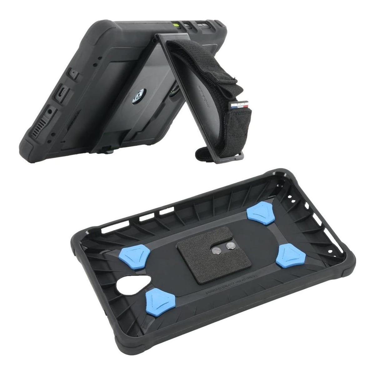 Mobilis 067014 PROTECH - Case + 360° rotating handstrap + kickstand for Galaxy Tab Active5 8'', Cover, Samsung, Galaxy Tab Active5, 20.3 cm (8")