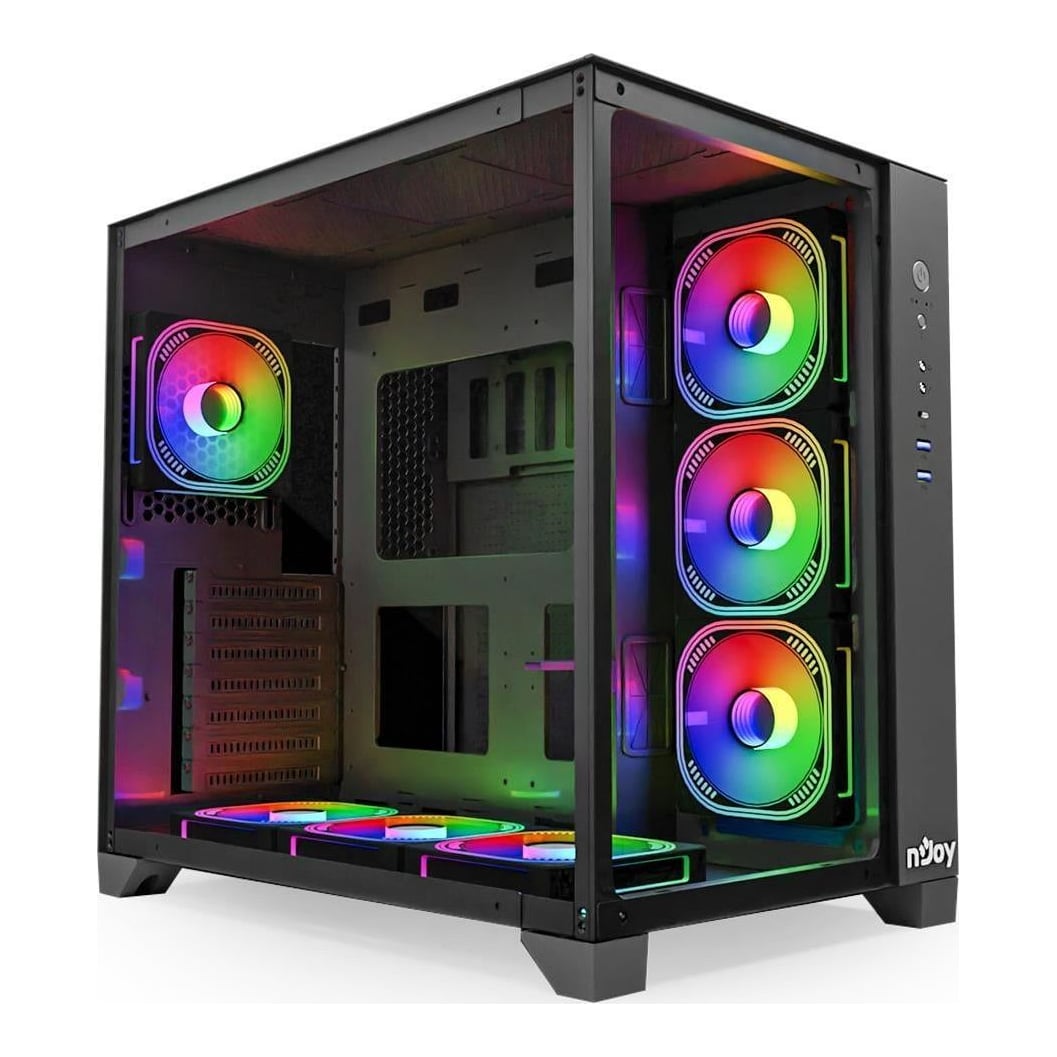 Case Miditower ATX W/O PSU/Aura CSMD-A000TAU-BL01B Njoy