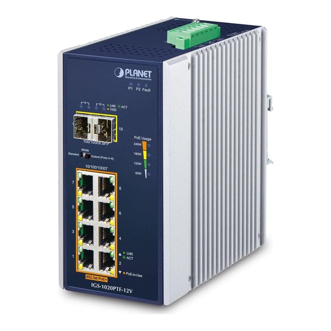 Net Switch 8PORT 1000M/IGS-1020PTF-12V Planet