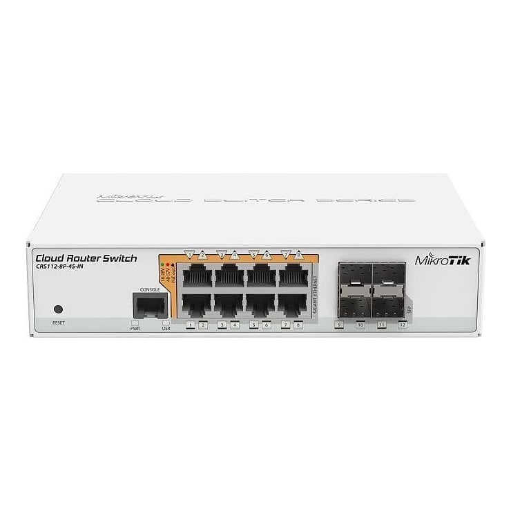 Net Router/Switch 8PORT 1000M/4SFP CRS112-8P-4S-IN MikroTik
