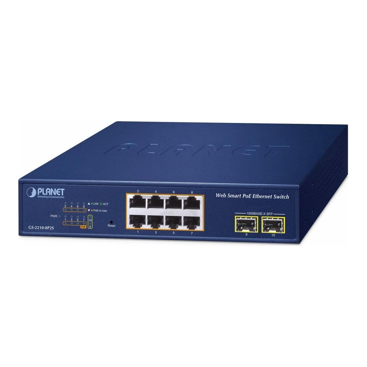 Net Switch 8PORT 1000M SFP/GS-2210-8P2S Planet