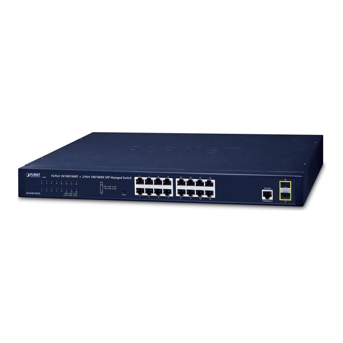 Net Switch 16PORT 1000M/GS-4210-16T2S Planet