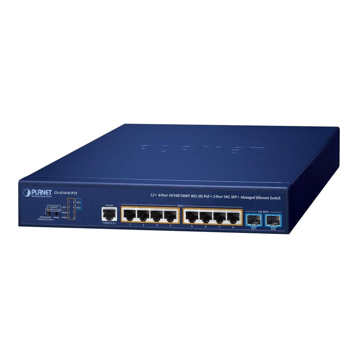 Net Switch 8PORT 1000M SFP+/GS-4210-8UP2XV Planet