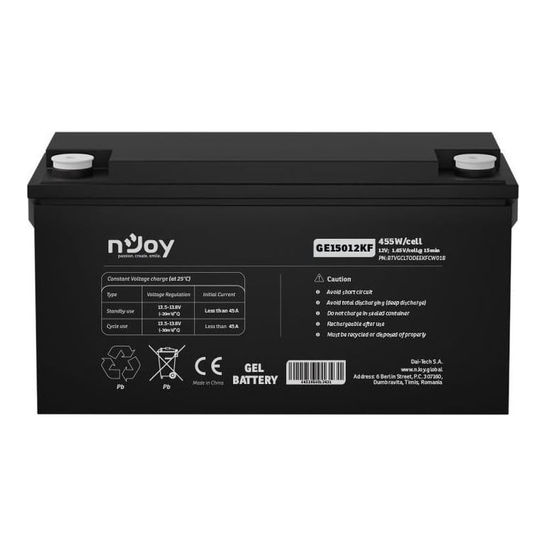 Battery 12V Vrla GE15012KF/BTVGCLTODEEKFCW01B Njoy