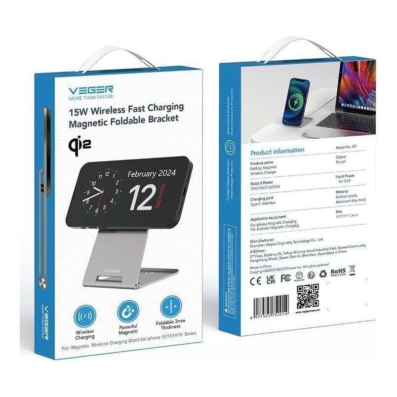 Mobile Charger Wrl/QI2 15W Q7 Veger