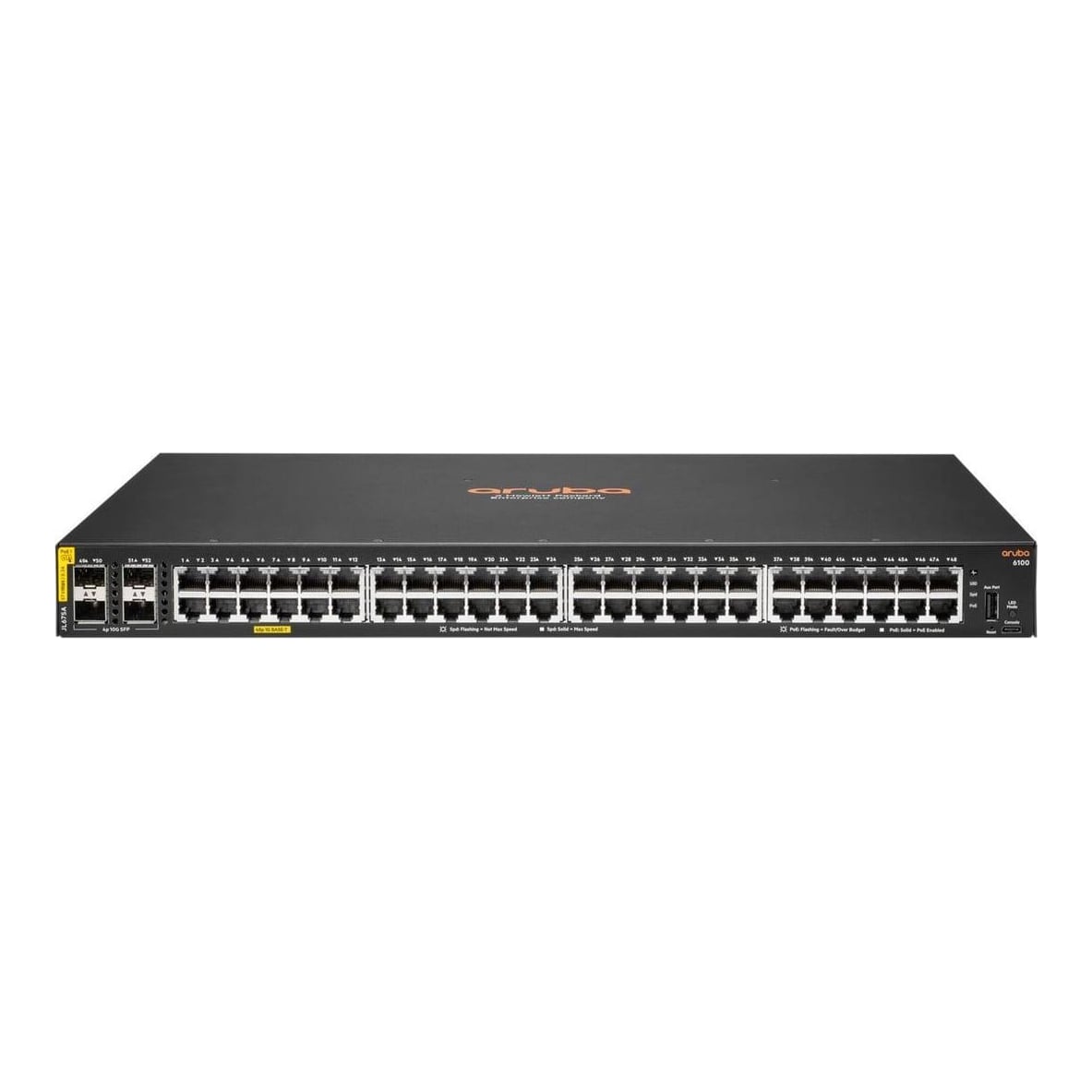 Net Switch 48PORT 1000M 4SFP+/6100 JL675A Aruba By HPE