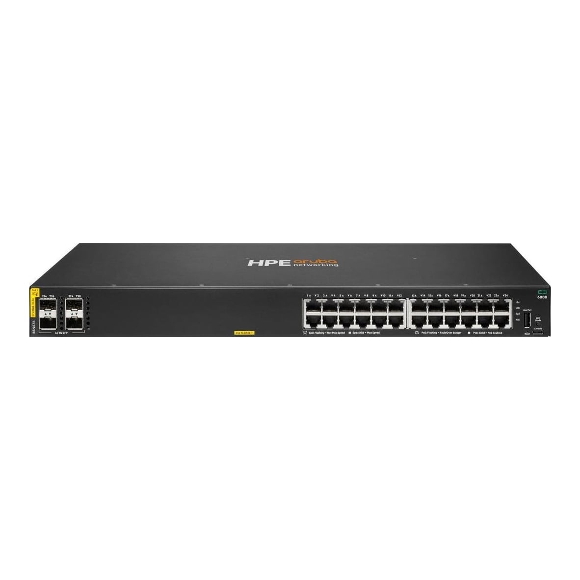 Net Switch 24PORT CL4 4SFP/PoE 6000 R8N87B Aruba By HPE