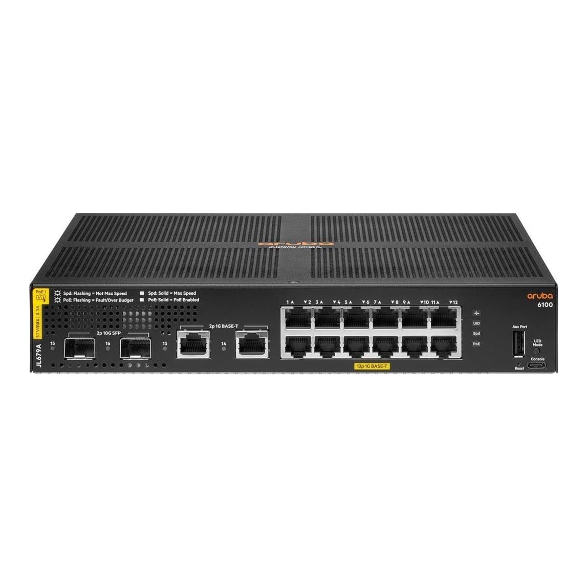 Net Switch 12PORT 1000M 2SFP+/6100 JL679A Aruba By HPE