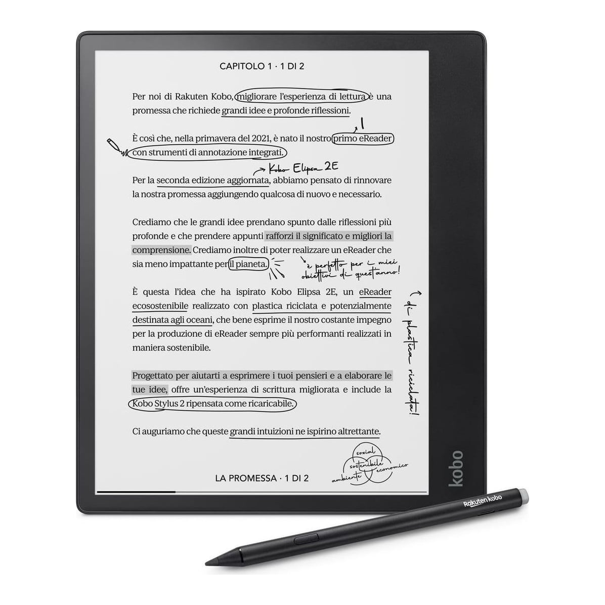 Reader Ink 10" 32 GB Elipsa 2E/N605-KU-BK-K-BU Rakuten Kobo