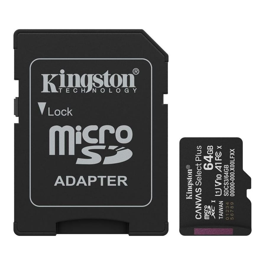 Memory Micro Sdxc 64 GB Uhs-i/W/Adapter SDCS3/64 GB Kingston