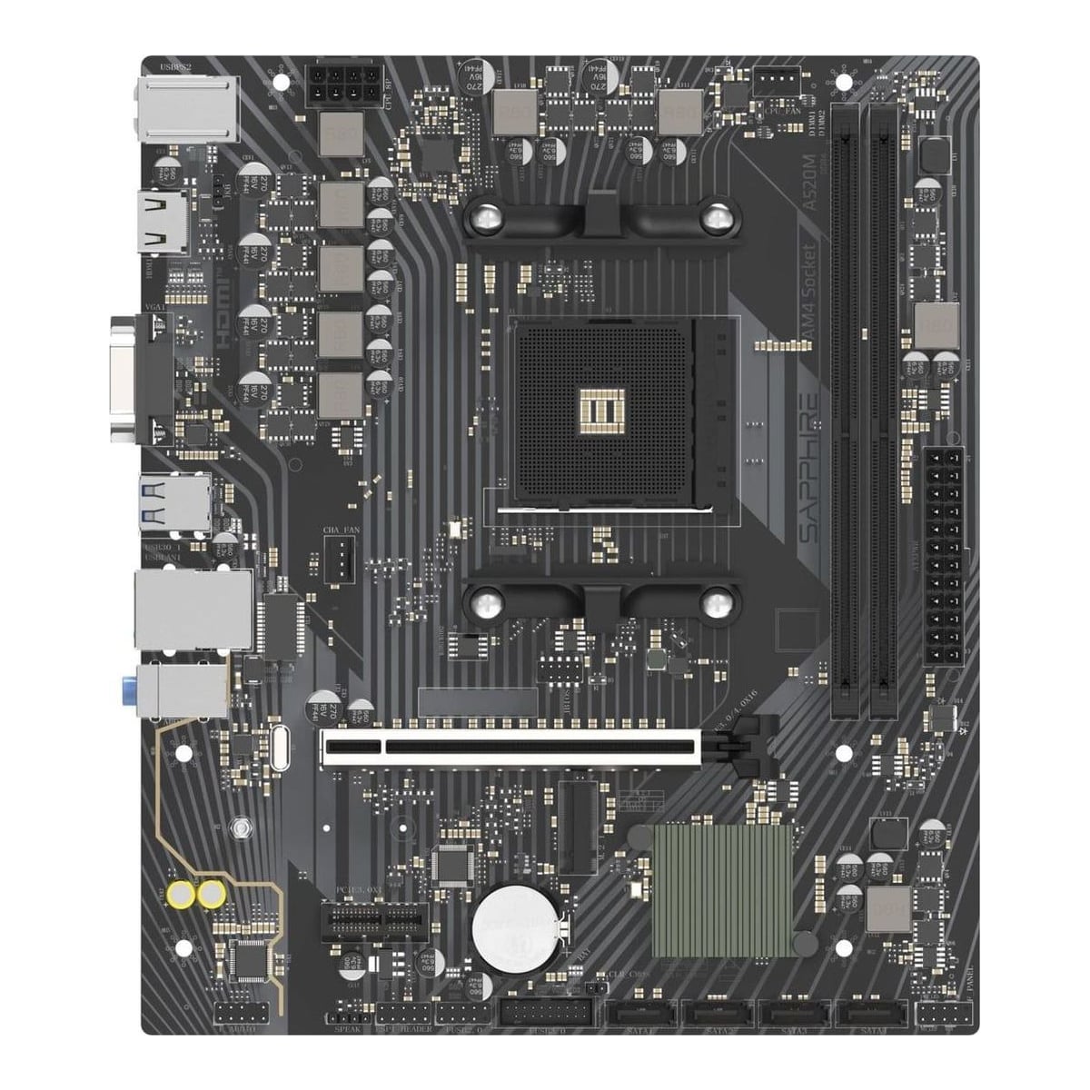 Motherboard AMD A520 SAM4 mATX/52119-04-40G Sapphire