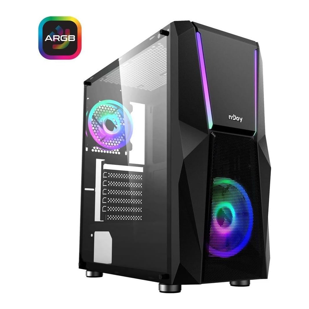 Case Miditower ATX W/O PSU/Fort CSMD-E000UFO-BL01B Njoy