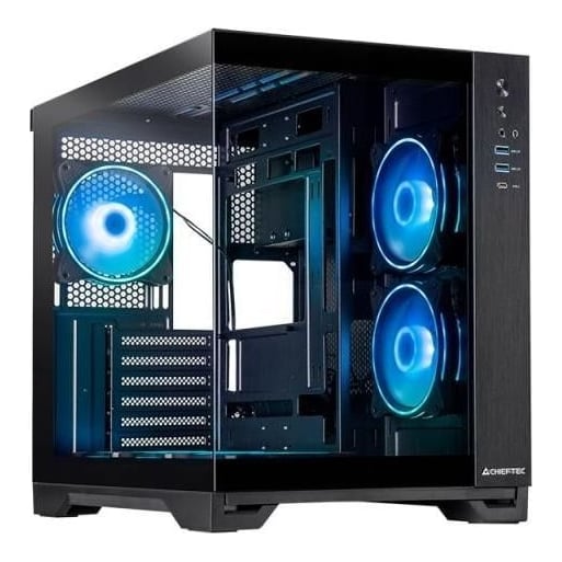 Case Miditower ATX W/O PSU/GM-30B-TG-OP Chieftec