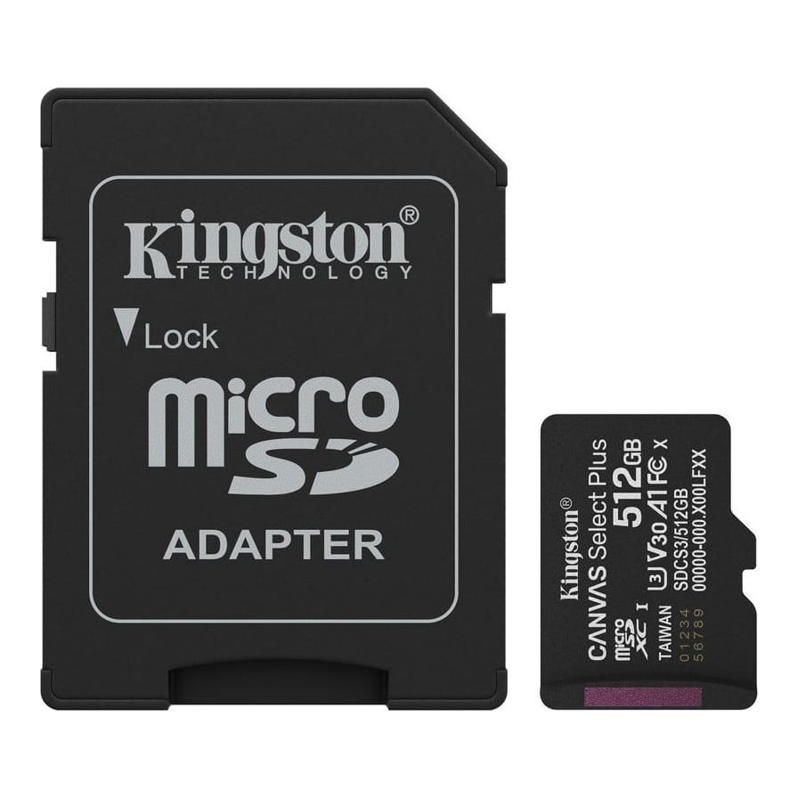 Memory Micro Sdxc 512 GB Uhs-i/W/Adapter SDCS3/512 GB Kingston